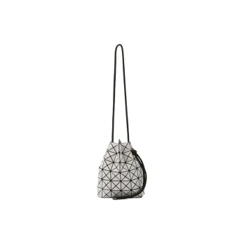 ISSEY MIYAKE Wring Polyvinyl Chloride Resin Shoulder Bag, Crossbody Bag Unisex Light Gray