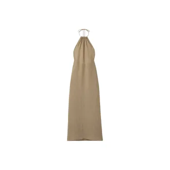 NILI LOTAN Slip Dress Women's Beige