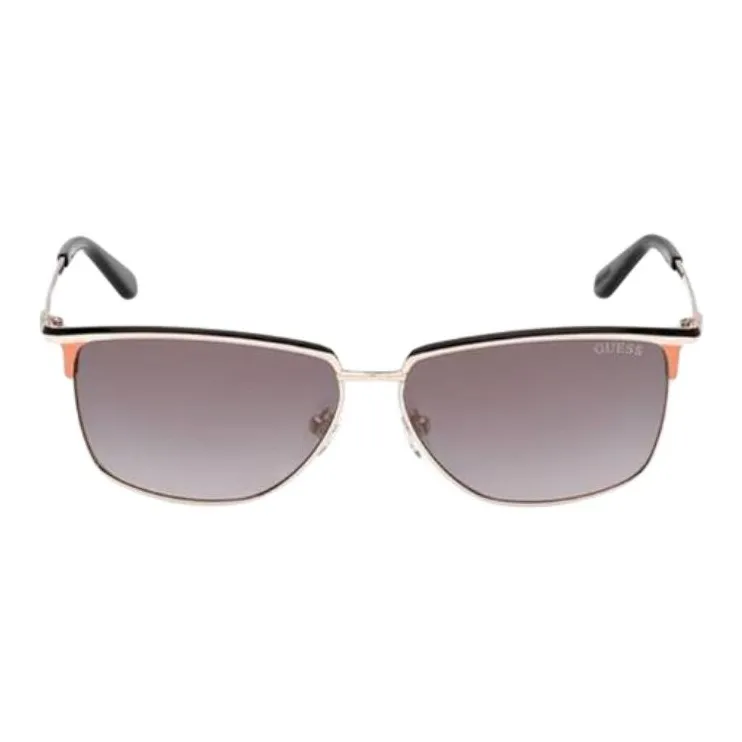 GUESS Metal Irregular Shape Sunglasses Women's Black-1