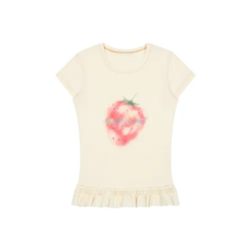 MostwantedLab T-Shirts Women's Cream White