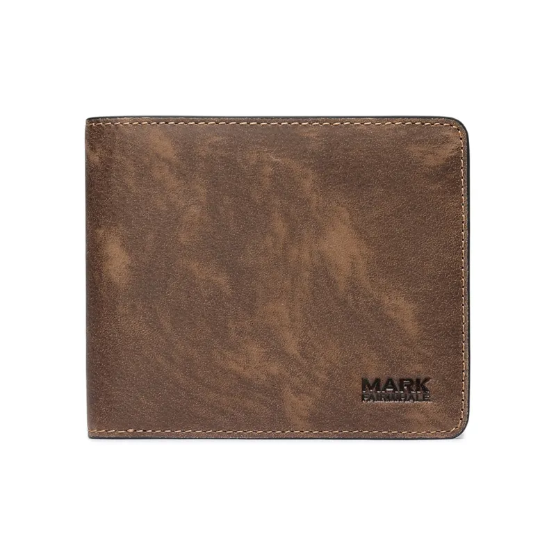 FAIRWHALE Cow Leather Wallet Men's Coffee-0