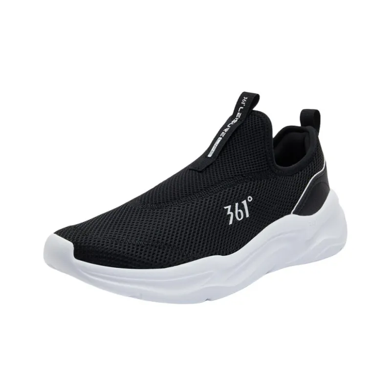 361° Abrasion Resistant Slip Resistant Coverage Low Top Casual Shoes Men's Black White-1