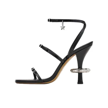 MARC JACOBS Daisies One Strap Sandals 10cm Women's Black