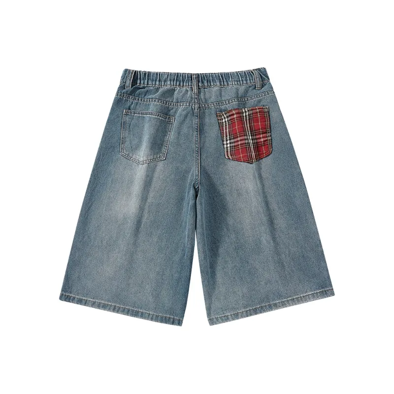 YZ Denim Shorts Unisex Washed Blue-1