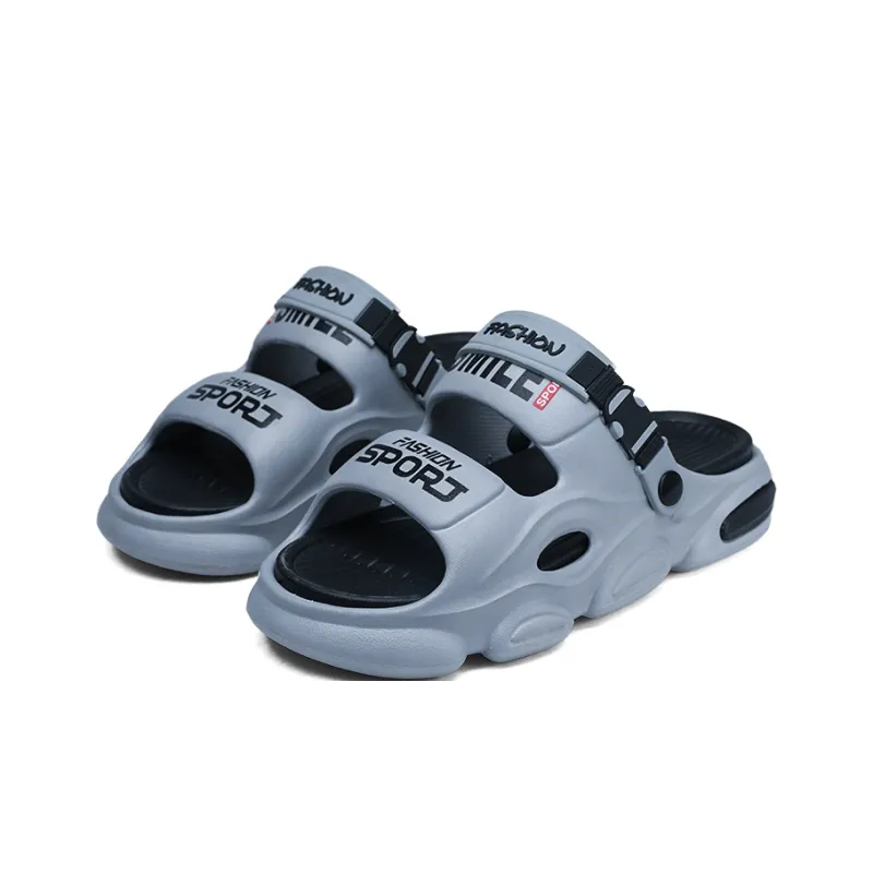 TFKY Beach Sandals Men Black Warrior/Volcanic Gray/Haze Blue-4