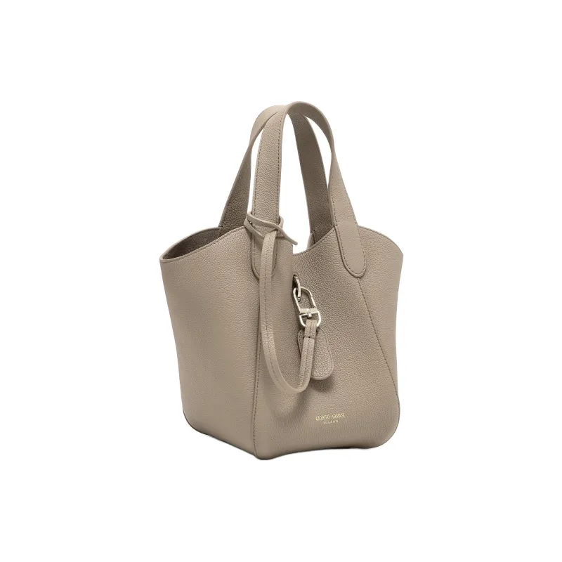 AMANI Calfskin Handbag Trumpets Women's Khaki-1
