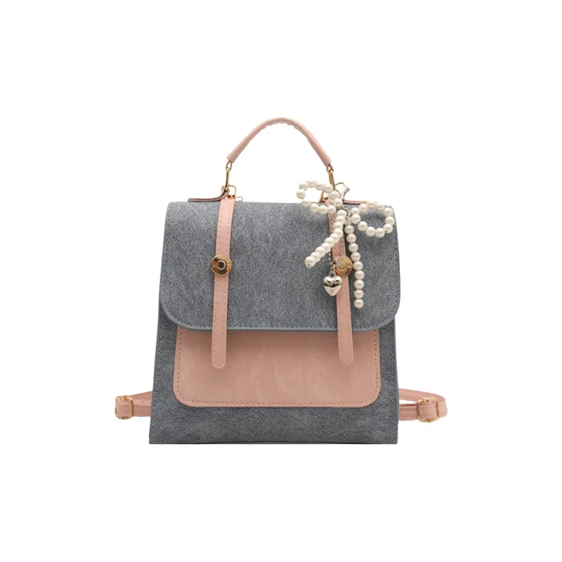 Juju Jimmy PU Crossbody Backpack Regular Women's Blue/Beige-0