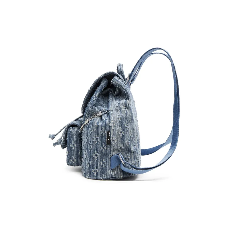 Champion Fabric Backpack Regular Unisex Black/Medium Blue Denim-6