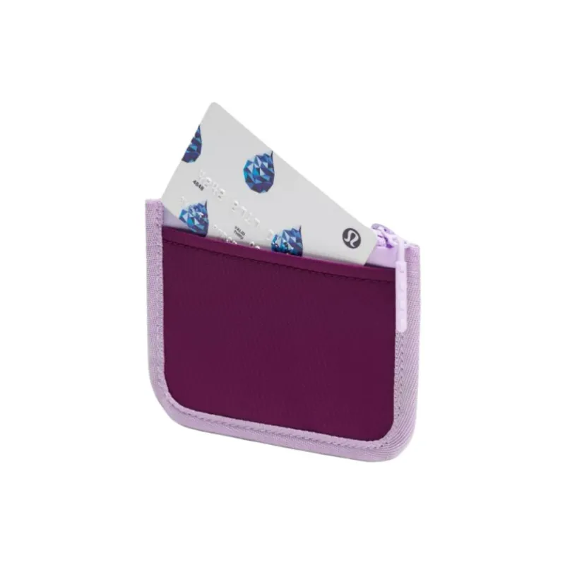 Lululemon Recycled Polyester Card Holder Women's Lavender Frost With Light Ivory And Ice Grape-1