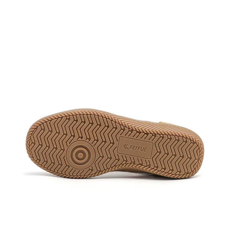 Feiyue Wear resistant And Lightweight Low Top Skateboard Shoes Women's Earthy Beige Yellow-5