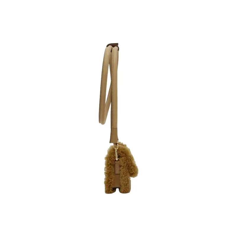 Jacquemus Plush Trim Shoulder Bag Women's Khaki-3
