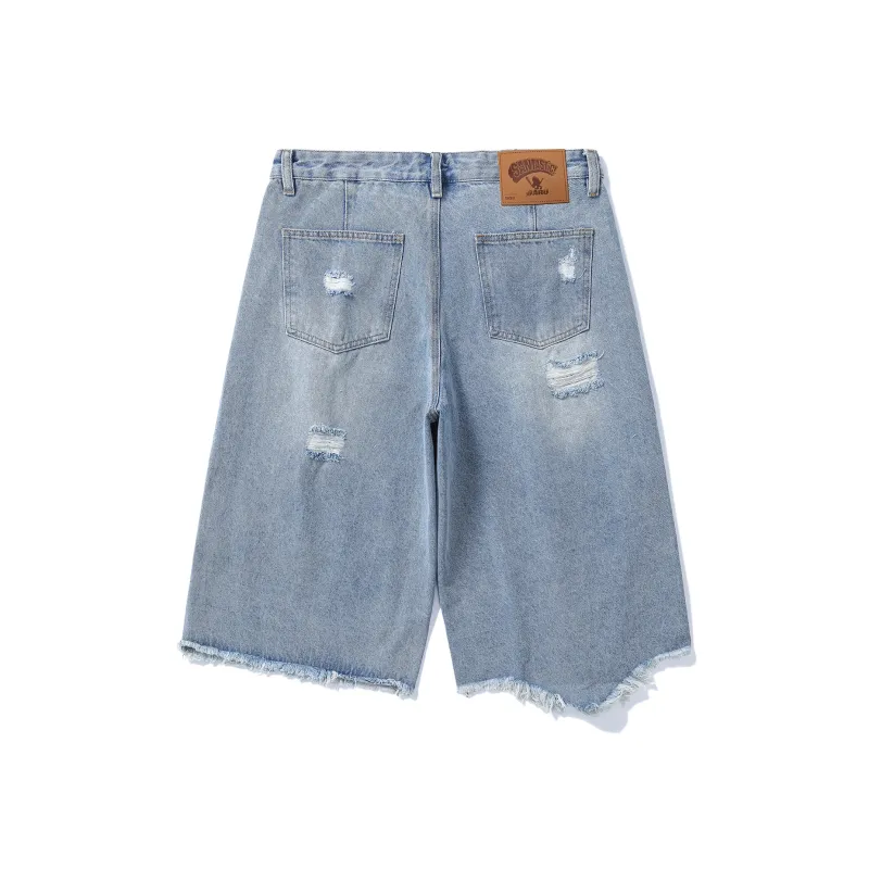SANTASTIC Denim Shorts Men Blue-1
