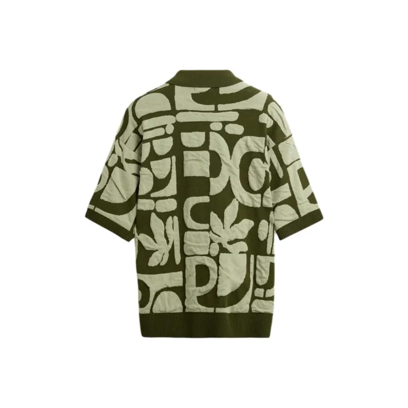 ZARA Polo Shirts Men Green-1
