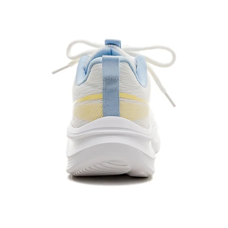 HUANQIU Slip Resistant, Abrasion Resistant, Breathable Low Top Casual Running Shoes Women's White Yellow-3