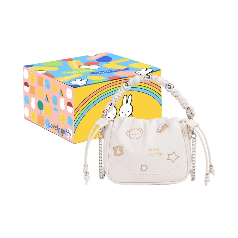 Miffy Synthetic Leather Shoulder Bag, Crossbody Bag, Handbag Women's Denim Blue/White-5