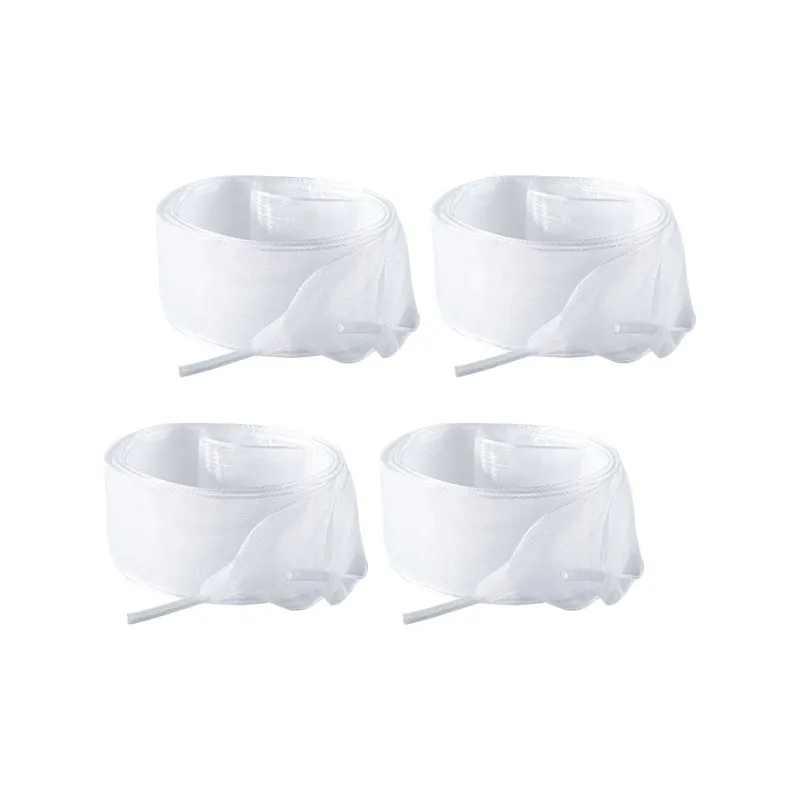Footprint Tribe Silk, Snowy Gauze, Mushroom Flower Shoelaces Unisex-24