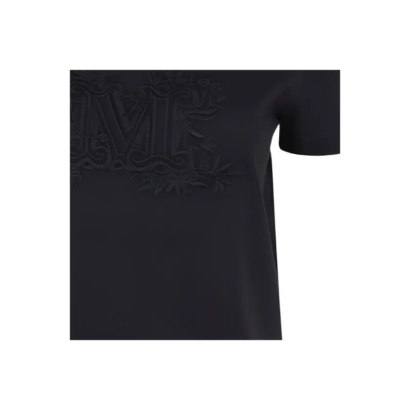 MaxMara Sacha Monogram-embroidered Cotton T-shirt-3