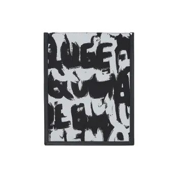 Alexander McQueen Canvas Leather Canvas Bag, Shoulder Bag Men's Black White