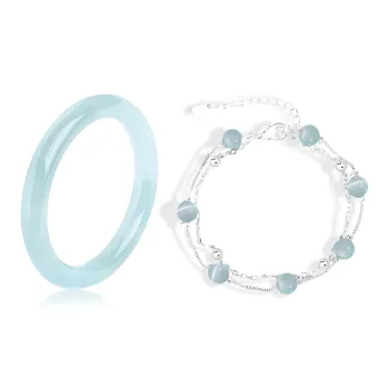 MOREL Colored Glaze Jade Bracelets Unisex