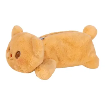 Deli Butter Bear, Collaboration Plush Travel Storage Bag Women's Yellow