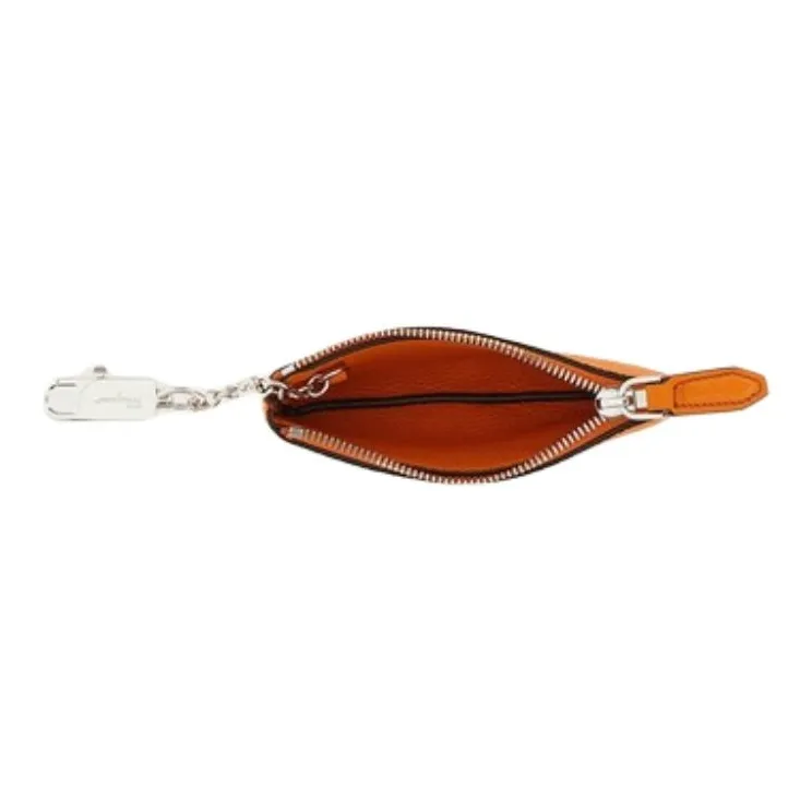 FERRAGAMO Leather Key Pouch Women's Orange-3