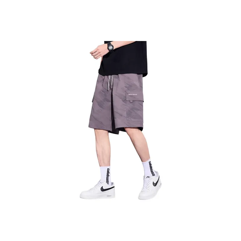 Menglaini Casual Shorts Unisex Purple[Lightweight And Breathable]-0