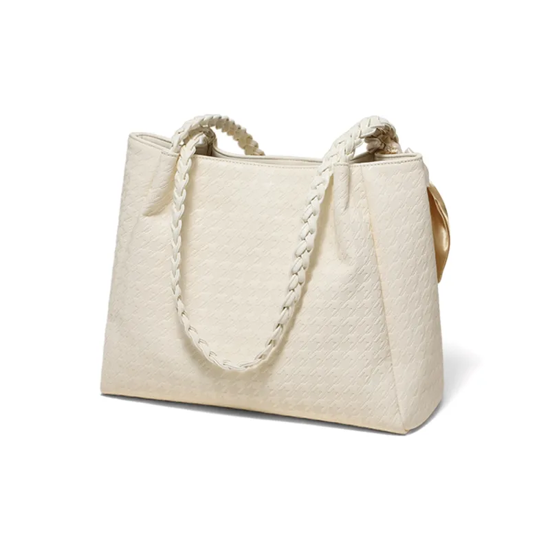 COMELY Cow Leather Tote Bag, Shopping Bag, Handbag, Shoulder Bag Regular Women's White-2