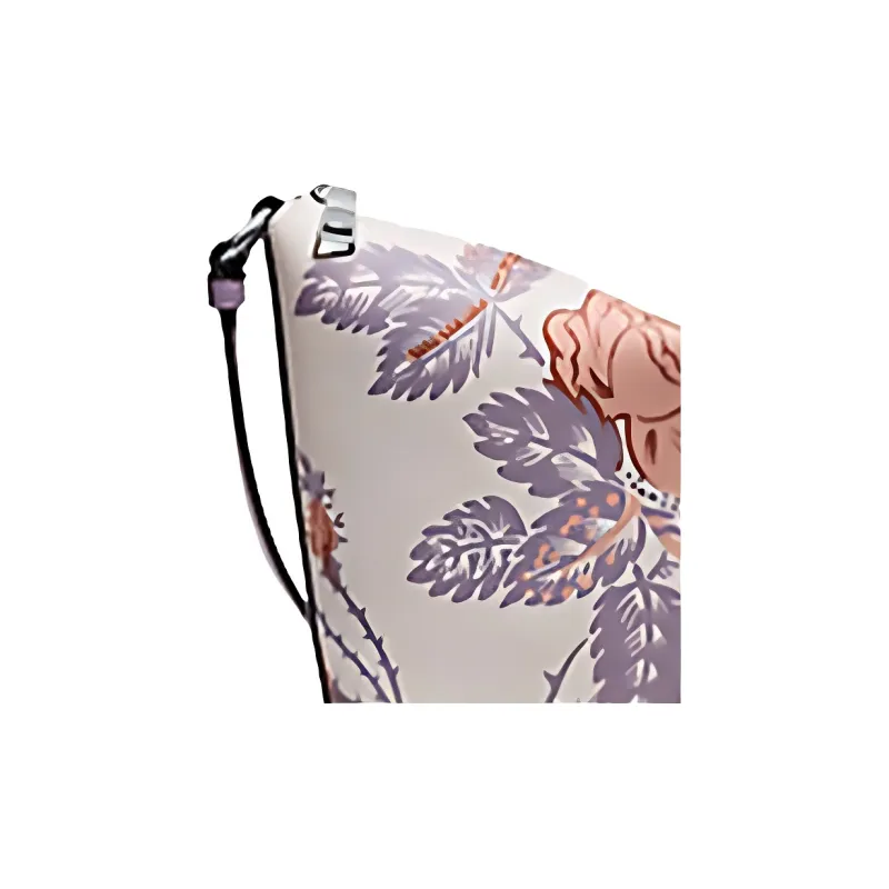 COACH Paxton Leather Hobo Bag Shoulder Bag Crossbody Bag Small Size Women's White & Purple-2