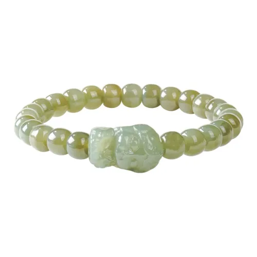 XIANGZHUHUI Hetian Jade Bracelets Pale Greenish White Jade Women's