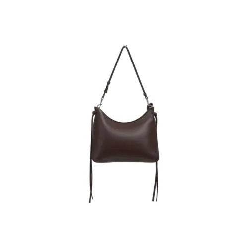 Phoebe Philo Cow Leather Shoulder Bag Women's Brandy