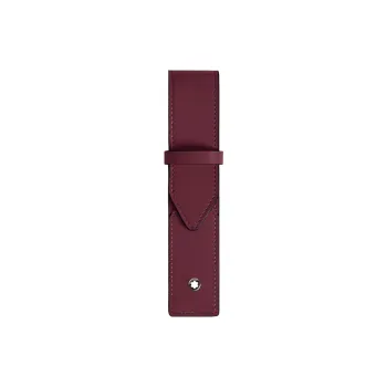 MONTBLANC Meisterstuck Grain Cow Leather Travel Storage Bag Women's Bordeaux Red