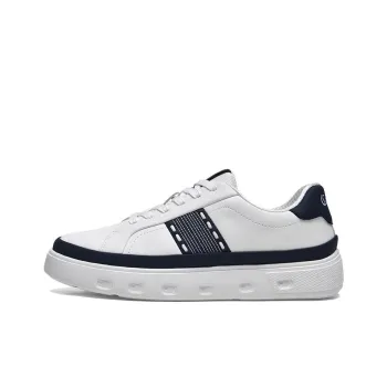 Cabbeen Height Increasing Abrasion Resistant Low Top Skateboard Shoes Men's Dark Blue