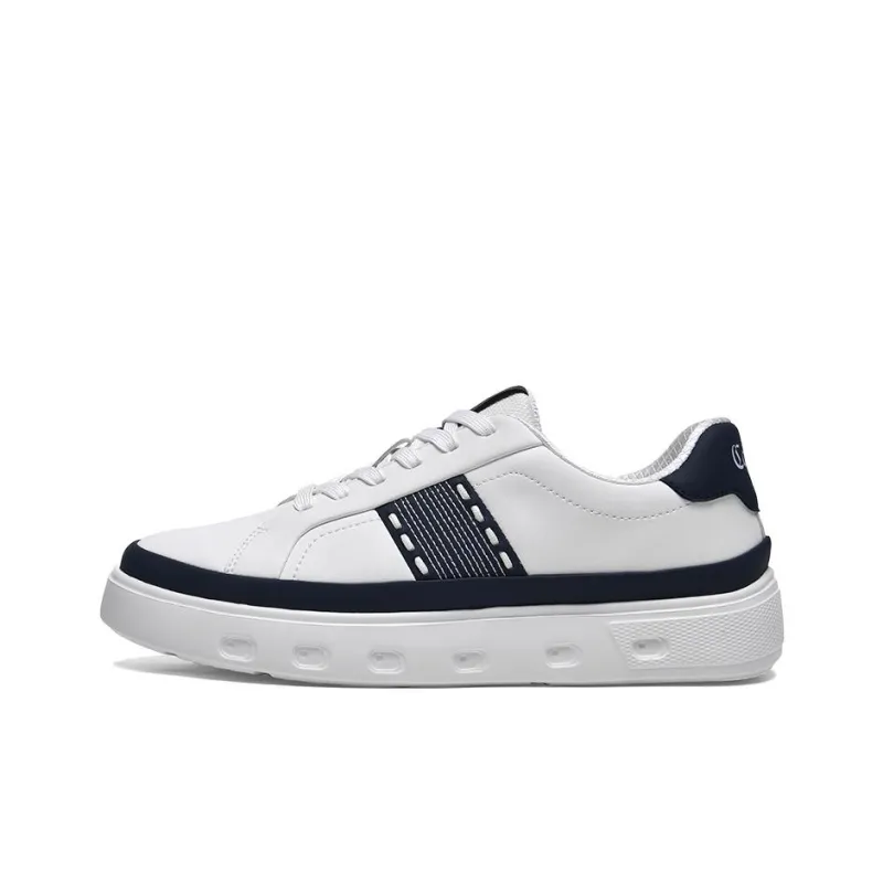 Cabbeen Height Increasing Abrasion Resistant Low Top Skateboard Shoes Men's Dark Blue-0