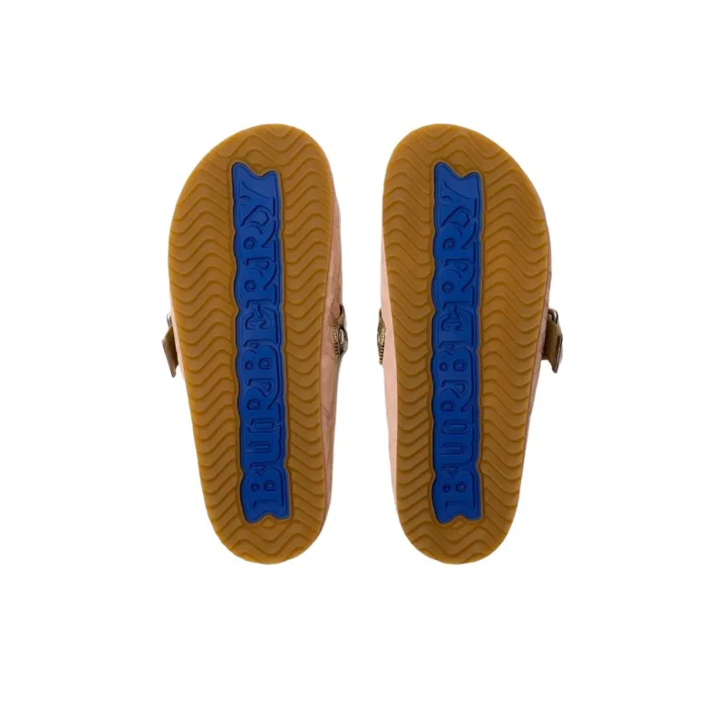 Burberry Closed Toe Slippers Women's Beige-5