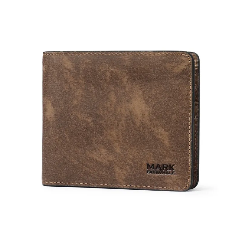 FAIRWHALE Cow Leather Wallet Men's Coffee-4