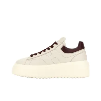 HOGAN H Stripes Low Top Casual Shoes Women's Ivory Dark Brown