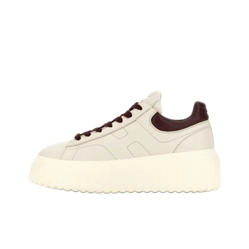 HOGAN H Stripes Low Top Casual Shoes Women's Ivory Dark Brown-0