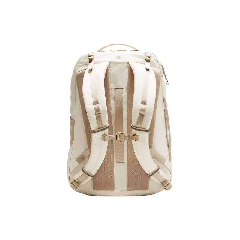 Lululemon Polyester Backpack Unisex Light Ivory With Transparent Oak-1