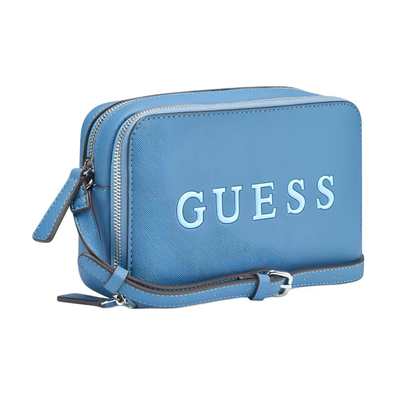 GUESS Saffiano Artificial Leather Shoulder Bag Crossbody Bag Mini Women's Denim Blue-2