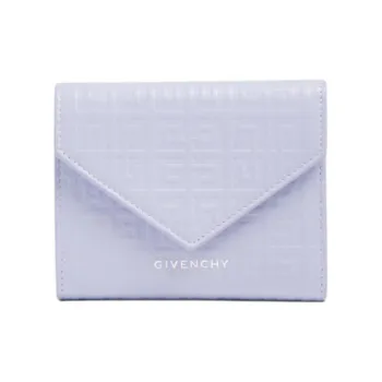 Givenchy Cow Leather Wallet Mini Women's Purple