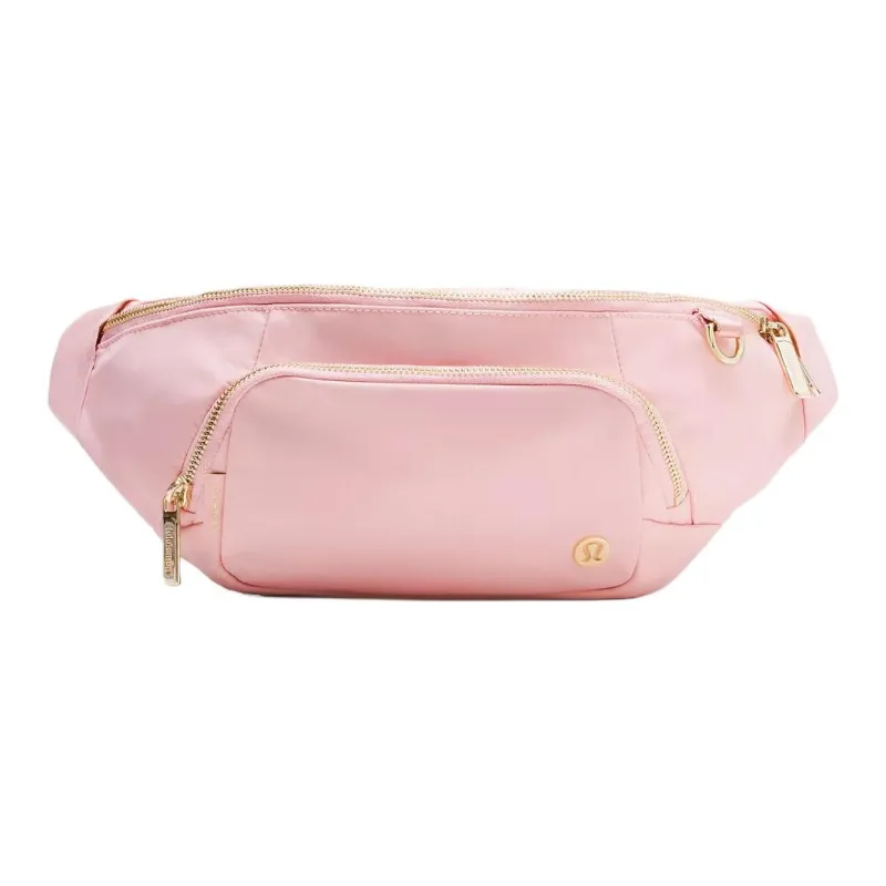 Lululemon Everywhere Nylon Sling Bag, Fanny Pack Extra Large Unisex Mist Pink & Gold Metal-0