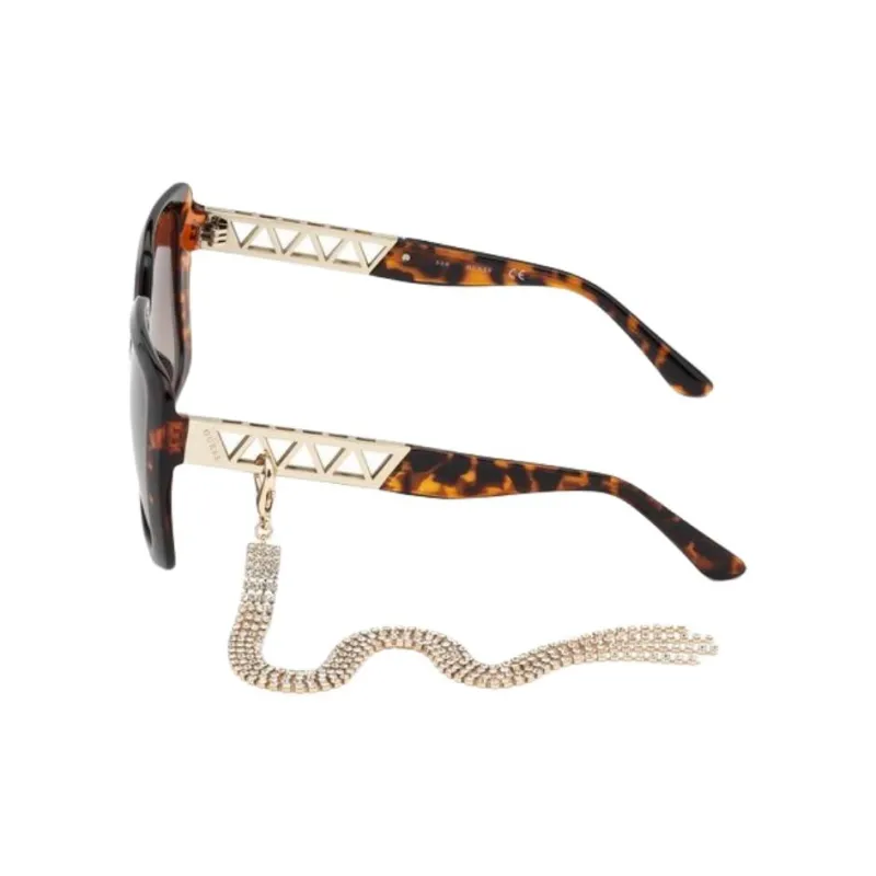 GUESS Injection Square Sunglasses Women's Tortoiseshell-1