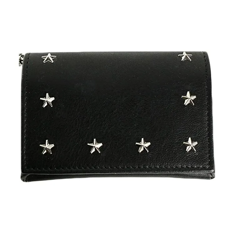 Jimmy Choo Leather Card Holder Women's Black-0