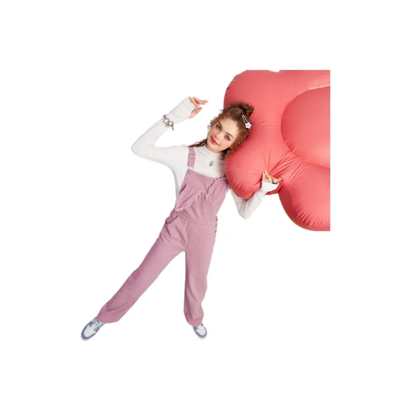 SEENFAAN Overalls Women's Gray Pink-0