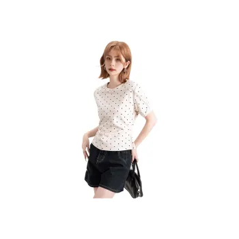FAWENXIANGZI Lantern Sleeve T Shirt Women's