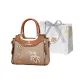 Embroidered-Khaki+Shopping Bag