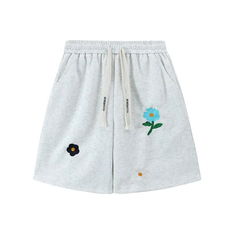 ROBINHOOD Casual Shorts Unisex White Heather Gray-0