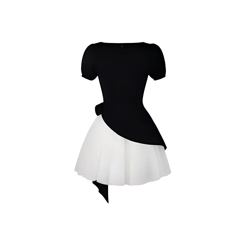 TIBINB Short Sleeved Dress Women's-1