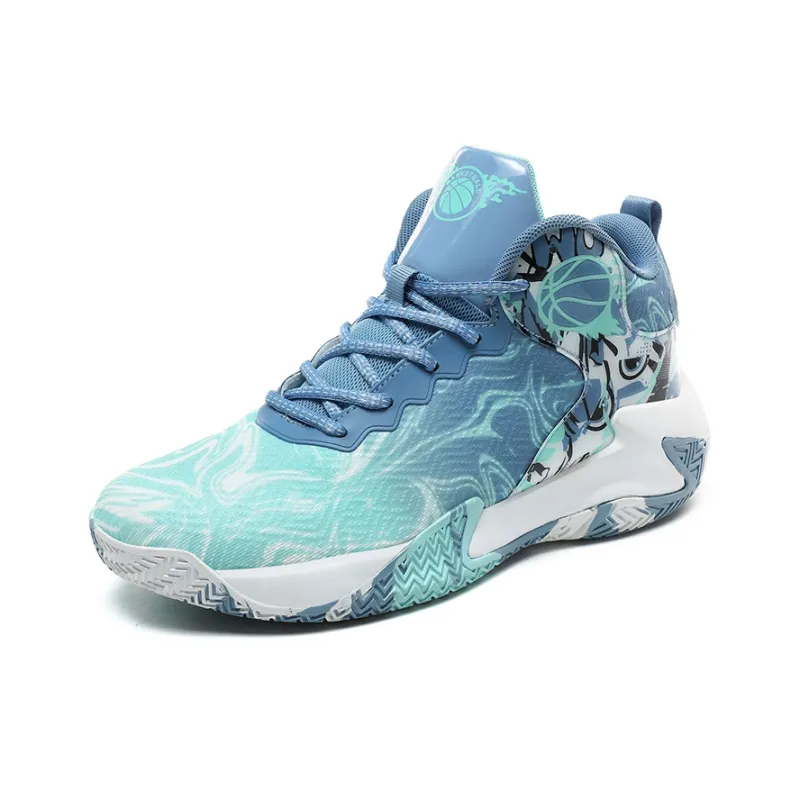 Black tailed Deer Shock Absorbers Slip Resistant Breathable High Top Basketball Shoes Men's-11