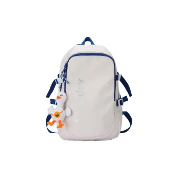Meow In The Grass Nylon Backpack Women's White/Black/Dark Blue & Orange/Light Blue & Orange